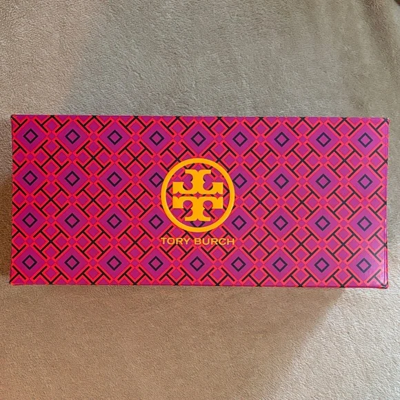 Tory Burch Aqua Flats with Logo Detail - Picture 6 of 6